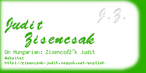 judit zisencsak business card